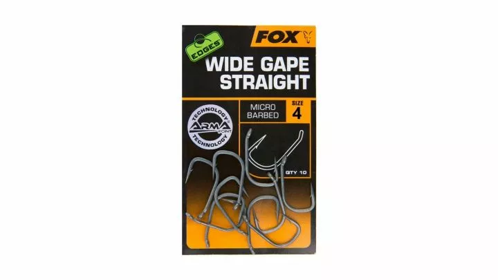 Fox Edges Wide Gape Straight Hook Size 4